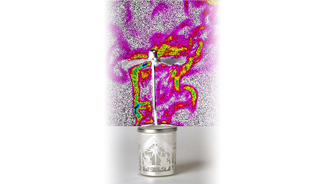 Flow visualization by Background Oriented Schlieren (BOS)